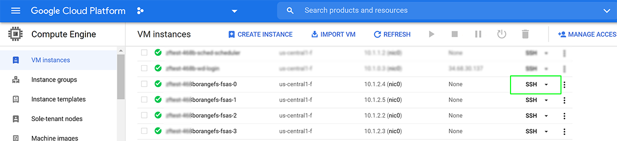 SSH to GCS Bucket in CloudyCluster